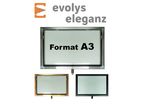 Panneau d'affichage A3 pour Poteaux EVOLYS & ELEGANZ