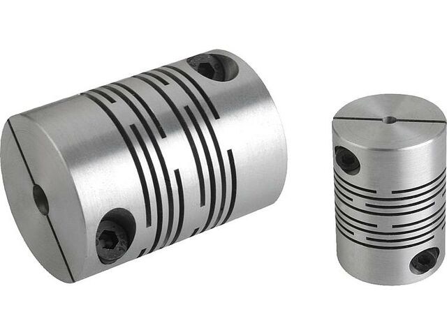 Raccords à ressort en aluminium avec moyeux de serrage