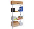 ETAGERE - ECO - tout métal - en kit 1500x750x300 5 tablettes résistance 50Kg par niveau Structure  Blanc RAL 9003 tablettes Blanc RAL 9003