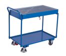 Chariot à plateaux tôlés/bac de rétention