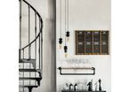 Suspension 3 Lampes en Métal et Pin 25x95cm