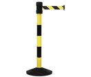 Manutan Expert - Poteau de guidage à sangle 4m jaune/noir - Acier 900mm - Intérieur Entrepôt