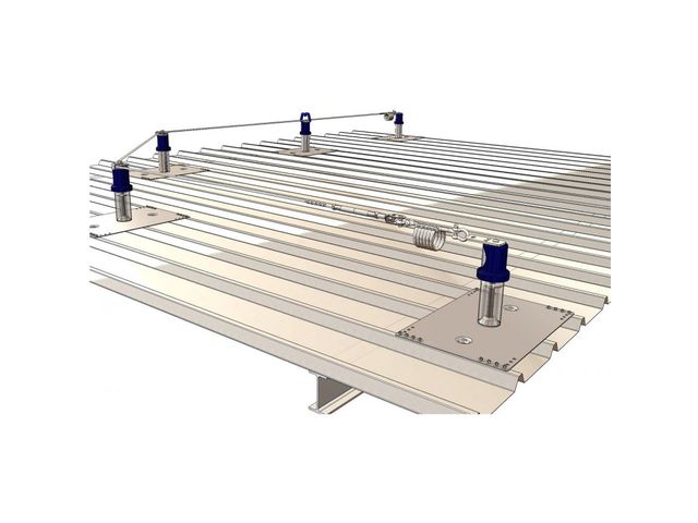 Ligne de vie câble sur bac acier et panneau sandwich