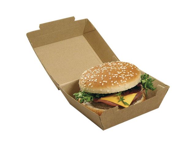 Boite hamburger kraft brun 110x104x75 mm x 510 Firplast
