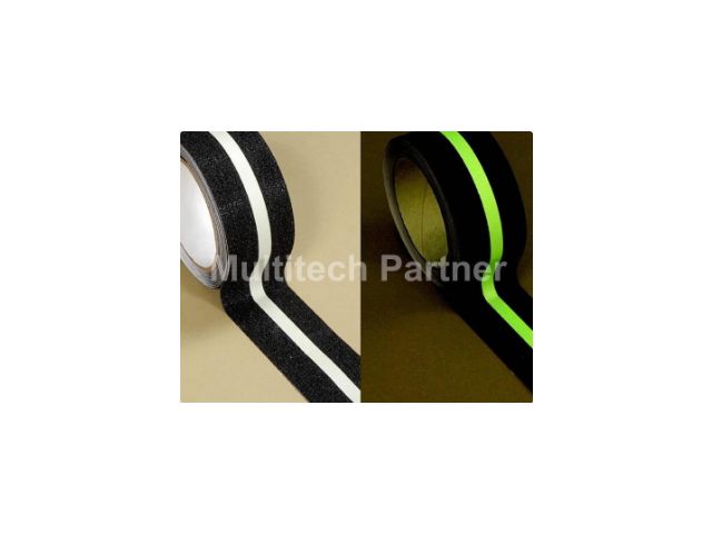 Adhésif antidérapant abrasif photoluminescent