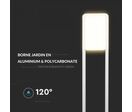 Borne de Jardin Design Blanche 10W LED Samsung IP65 - Blanc Chaud 2300K - 3500K