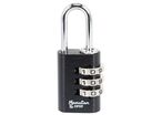 Manutan Expert - Cadenas à Code Aluminium 21 mm Noir - 3 Molettes - Sécurité Fiable