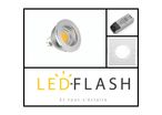 Kit spot led GU5.3 COB 5 watt Dimmable - Couleur eclairage - Blanc chaud 2700°K. Finition - Blanc. Type Support - Carré orientable 84mm