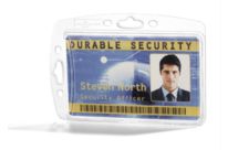 Boite de 10 porte-cartes de sécurité - 54 x 85 mm - sans attache - DURABLE 