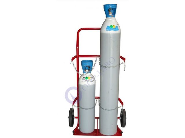 Diable chariot porte 2 bouteilles