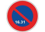 Panneau stationnement interdit du 16 à la fin du mois - B6a3