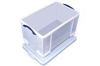 Bac De Rangement Plastique + Couvercle 84l B Lanc Résistant