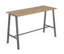 Hammerbacher - Table de réunion haute Mittis Minos - 175x68x104cm Chêne/Anthracite - Éco-responsable FSC