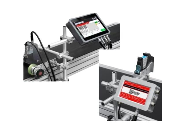 Imprimante de marquage 1 à 2 cartouches avec convoyeur | Timjet Mc7 