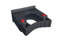 Porte-outils Toolflex Noir - Support Balai Polypropylène - 7.2 cm Largeur - Accessoire Suspension Durable