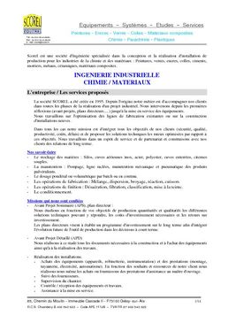 Savoir faire et produits SCOREL