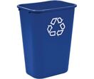 Rubbermaid - Poubelle de Tri Rectangulaire Bleue 39L - Plastique ABS Recyclé 20% - Tri Sélectif Intérieur