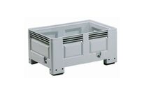 Schoeller Allibert - Caisse-palette plastique MaxiLog 800x1200x760 mm Gris - 535L, 500kg, Usage Alimentaire, Recyclable