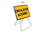 Panneau temporaire KC1 circulation alternée
