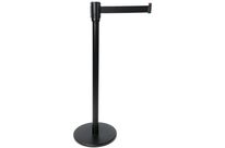 Manutan Expert - Poteau de guidage à sangle noir - Sangle 2m - Intérieur, Entrepôt, Tertiaire - Acier - 10 ans garantie