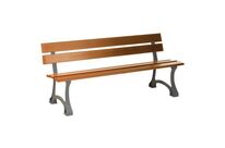 Manutan Expert - Banc Kor 1,80m Bois Exotique / Fonte - Teck - 10 Ans Garantie - Mobilier Urbain