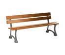 Manutan Expert - Banc Kor 1,80m Bois Exotique / Fonte - Teck - 10 Ans Garantie - Mobilier Urbain