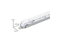 Kit de Réglette LED IP65 + Tube Néon LED 150cm T8 22W - Blanc Chaud 2300K - 3500K