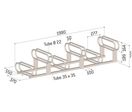 Râteliers range vélos 5 et 6 places sur 2 niveaux
