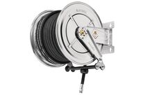 Enrouleur air et eau 40 m Ø G 1 (f) 20 bars Inox 304 avec enroulement automatique et support mural fixe Raasm RA.8562.103