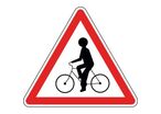 Panneau débouché de cyclistes venant de droite ou de gauche - A21