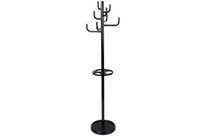 Manutan Expert - Portemanteau Harmony Noir ABS - 8 Patères - 175cm - Support Socle - Charge 30kg