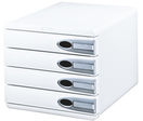 Bloc de classement LEITZ Allura 4 tiroirs blanc/blanc format A4