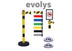 Poteau PVC de balisage à sangle rétractable EVOLYS