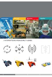 Catalogue steute, fournisseur d'interrupteurs à pédales multi-usages : wireless, extrême, automation et médical