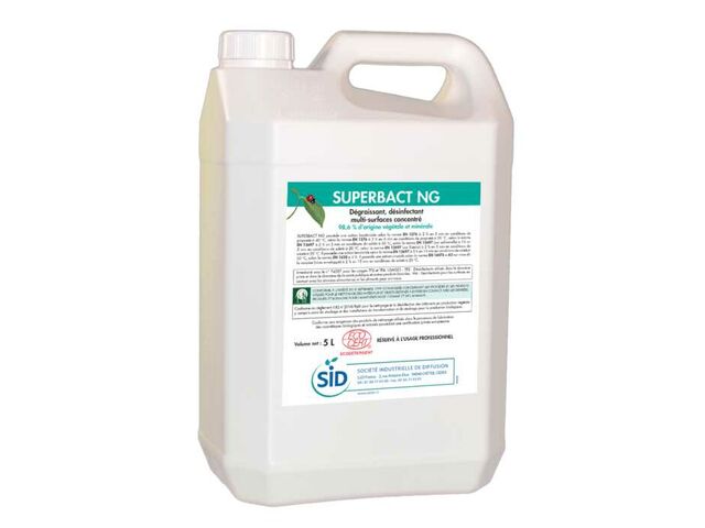 SUPERBACT NG Dégraissant, désinfectant multi-surfaces concentré, TP02 et TP04