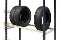 Support pour stockage de pneus L.970 x P.500 mm avec 4 crochets pour rayonnage peint Universel
