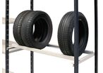Support pour stockage de pneus L.970 x P.500 mm avec 4 crochets pour rayonnage peint Universel