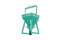 Benne droite 800 litres à entonnoir et corde de déclenchement BCE-80 - IMER