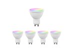 Pack de  5 - Ampoule LED Connectée Wifi GU10 5W RGBW