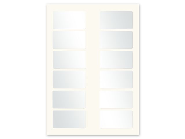 Etiquette autocollante A4 constructeur polyester double-adhésif 3M Laserlab vierge métallisée