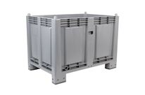 Manutan Expert - Caisse-palette plastique 550L Gris Foncé - 1200x800x850mm - 500kg Charge Max - Recyclé