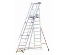 Tubesca-Comabi - Plateforme mobile Aluminium 14 marches - Hauteur travail 5.05m - Charge 150kg - Norme EN 14122