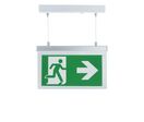 Éclairage de Secours LED Suspendu à Fixer 2W 3h Batterie avec Pictogrammes - Blanc Froid 6000K