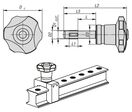 Broches de fixation filetées en acier ou en acier inoxydable