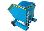 Bauer - Benne basculante 600L SKW 600 - Acier Bleu - 3 Roulettes - Charge 300kg - Garantie 3 ans