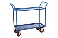 Fimm - Servante 2 plateaux acier bleu - 935x435mm - 400kg - 1000mm hauteur - Éco-responsable