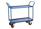 Fimm - Servante 2 plateaux acier bleu - 935x435mm - 400kg - 1000mm hauteur - Éco-responsable