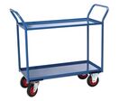 Fimm - Servante 2 plateaux acier bleu - 935x435mm - 400kg - 1000mm hauteur - Éco-responsable