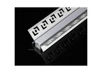 Profilé Aluminium encastré d'angle pour Ruban LED Couvercle Blanc Opaque - 1 m