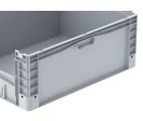 Bac gerbable norme Europe 800x600 x 320 mm avec ouverture - basicline plus